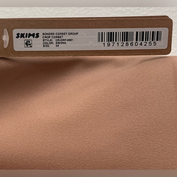 NWT, SKIMS, "Bonded Corset Group, Crop Corset", Color "Sienna", Size 3X - Picture 4 of 5